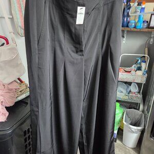 Black banana republic pleated wide leg pants